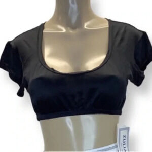 Zuliana Size Medium Black Crop. New With Tags